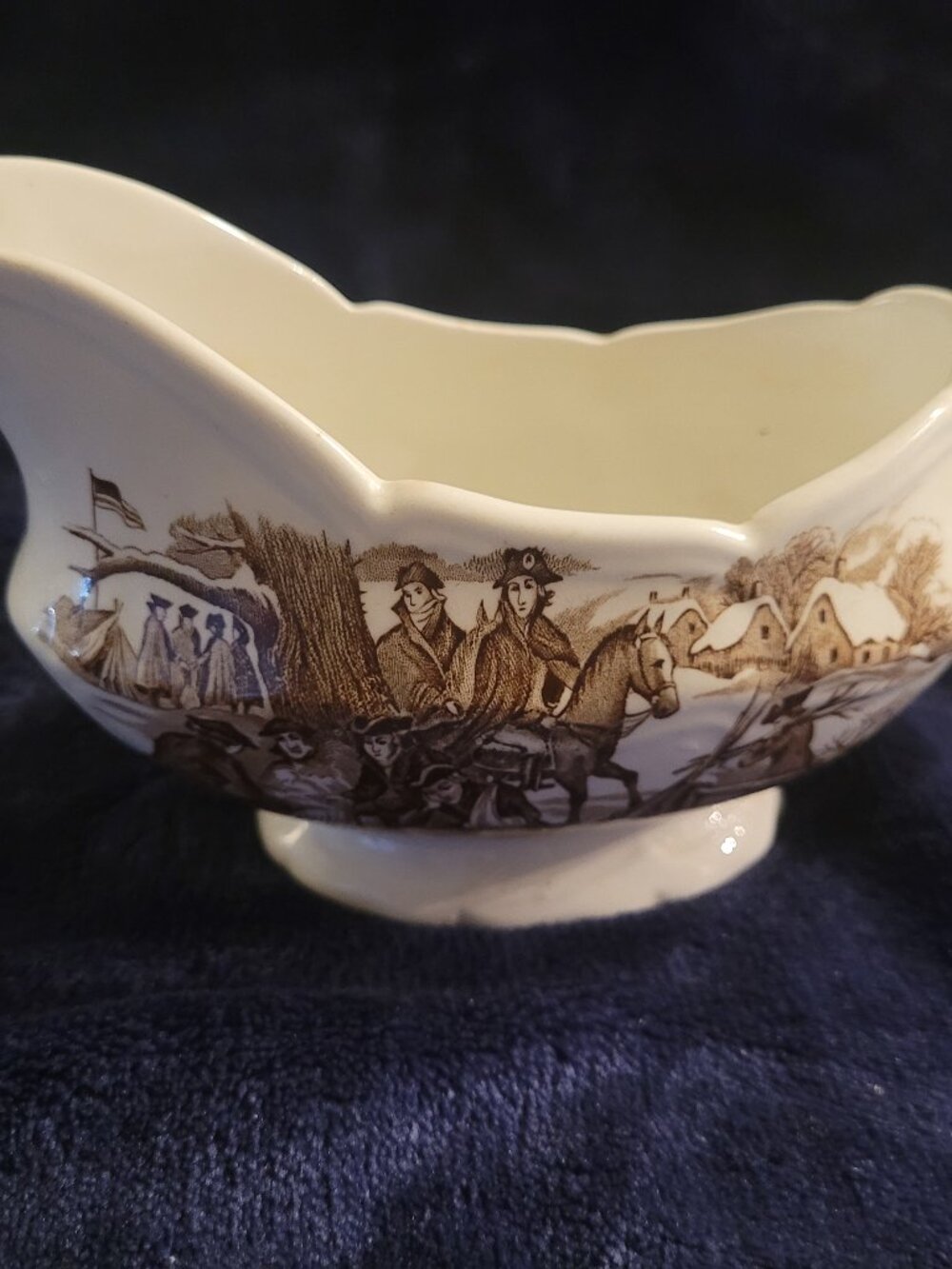 J & G Meakin Americana England Gravy Boat - Excellent Vintage Transferware